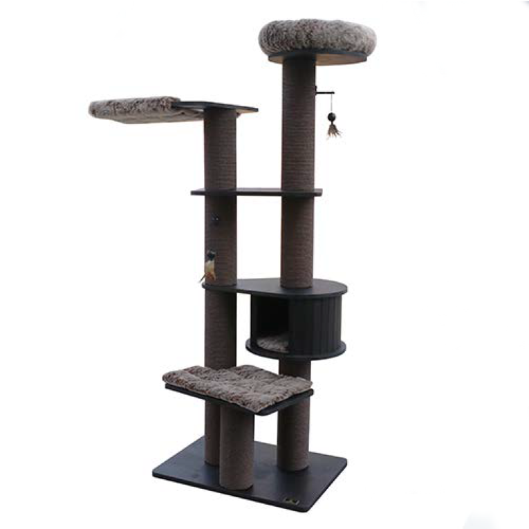 فلاين قو خداشه 1 كوخ + 4سرير غطاء فاخر 200 سم رمادي غامق