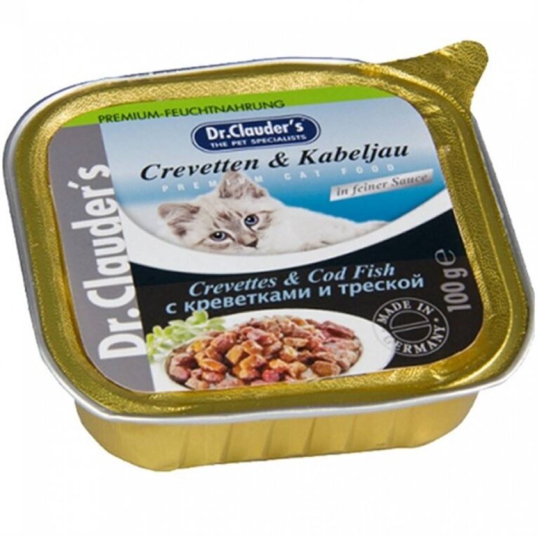 دكتور كلاودر اكل رطب بريميم الجمبري مع السمك 100جرام