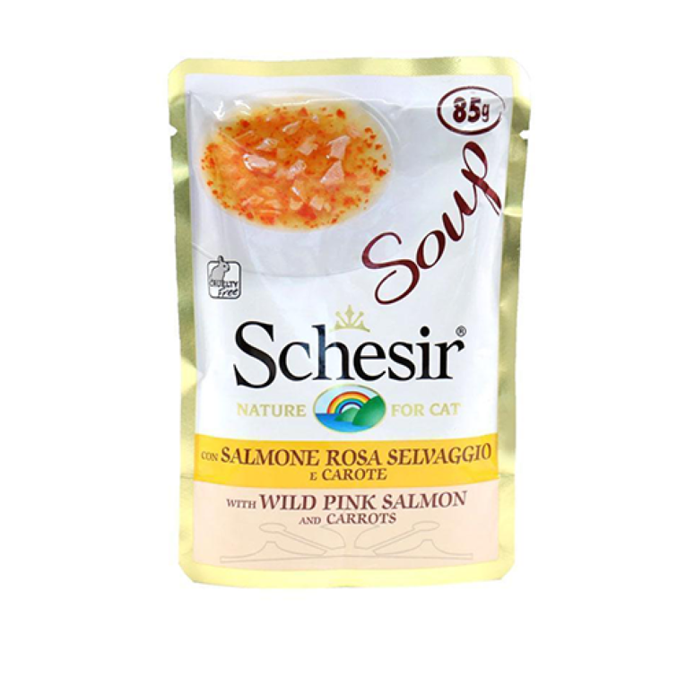 شيزر شوربة سمك السلمون والجزر البري