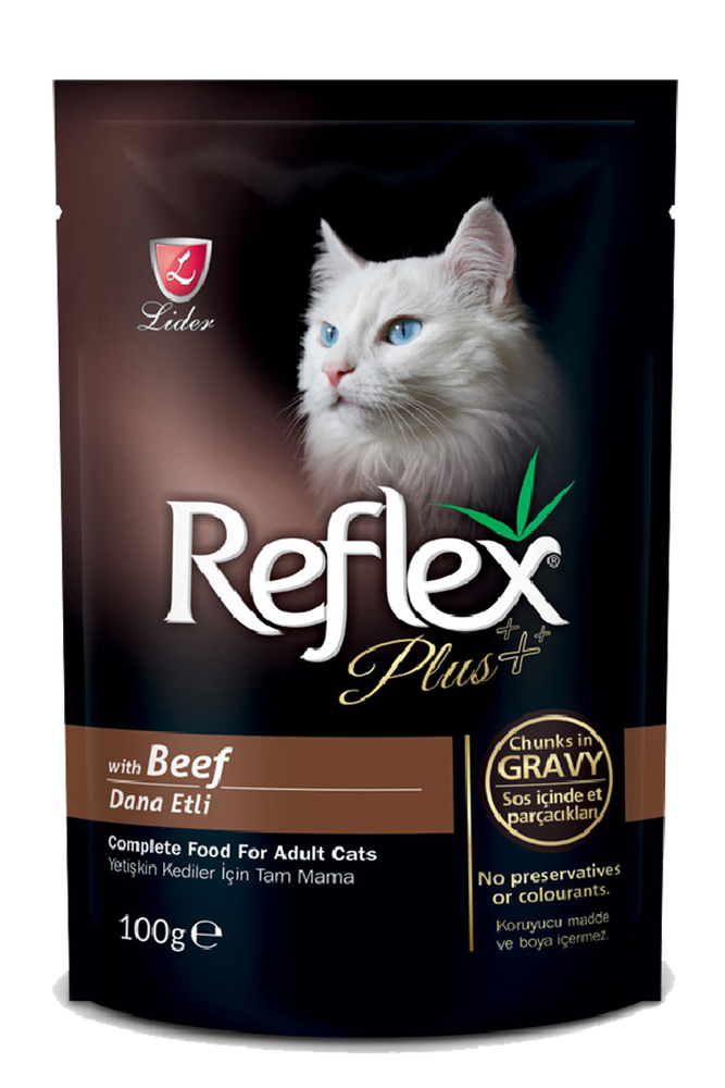 ريفليكس بلس طعام القطط البالغة باللحم البقري