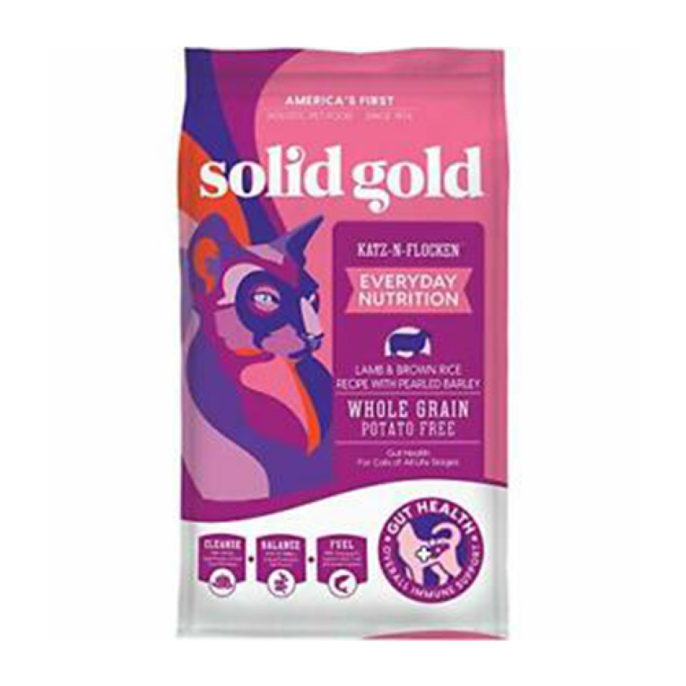 سوليد طعام قطط جاف لحم الخروف مع الارز البني