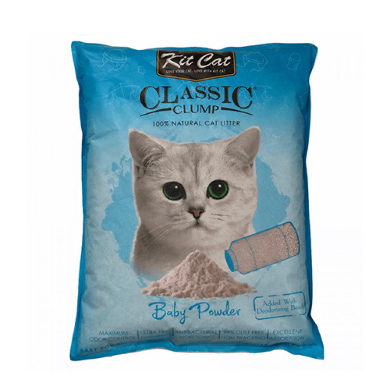 كيت كات رمل كلاسيك للقطط برائحة البودرة