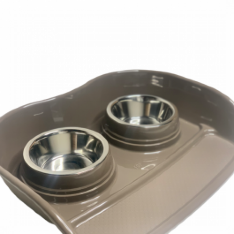 صحن ستيل دبل بقاعدة كبير جدا