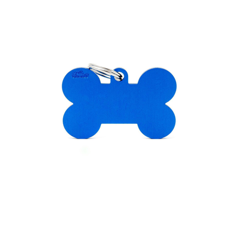 قلادة ماي فاميلي شكل عظم ازرق صغير