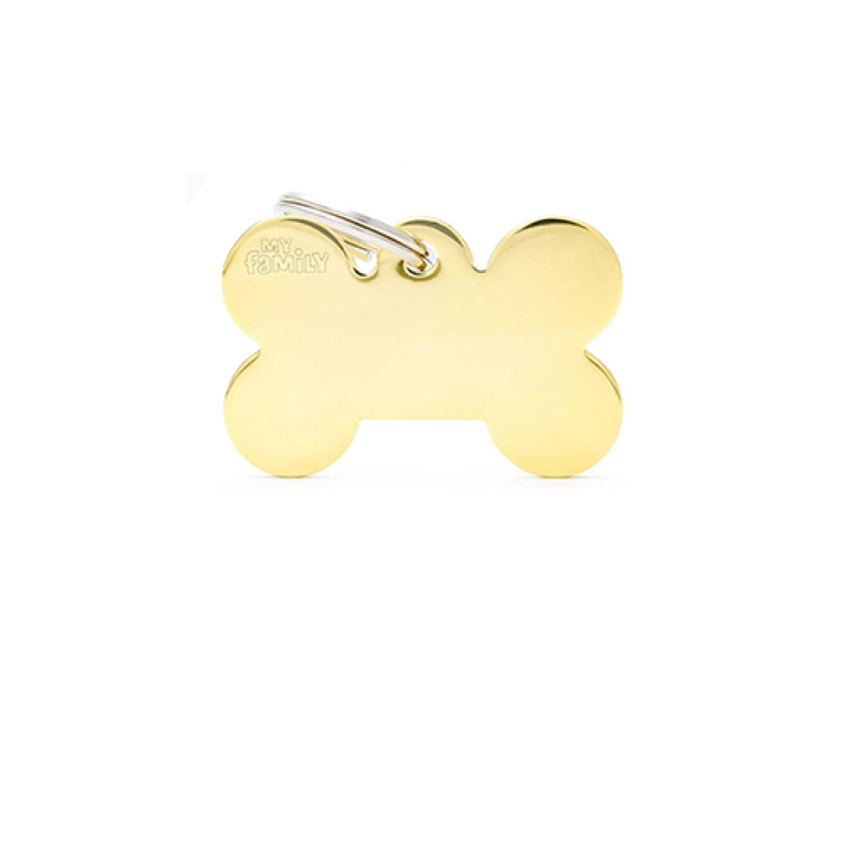 قلادة ماي فاميلي شكل عظم ذهبي