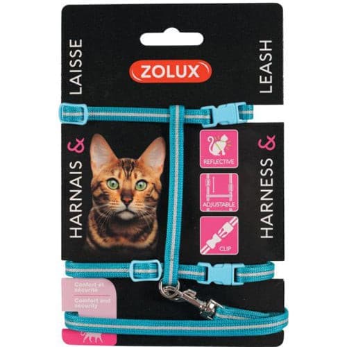 زولكس صدرية مع مشد للقطط ازرق