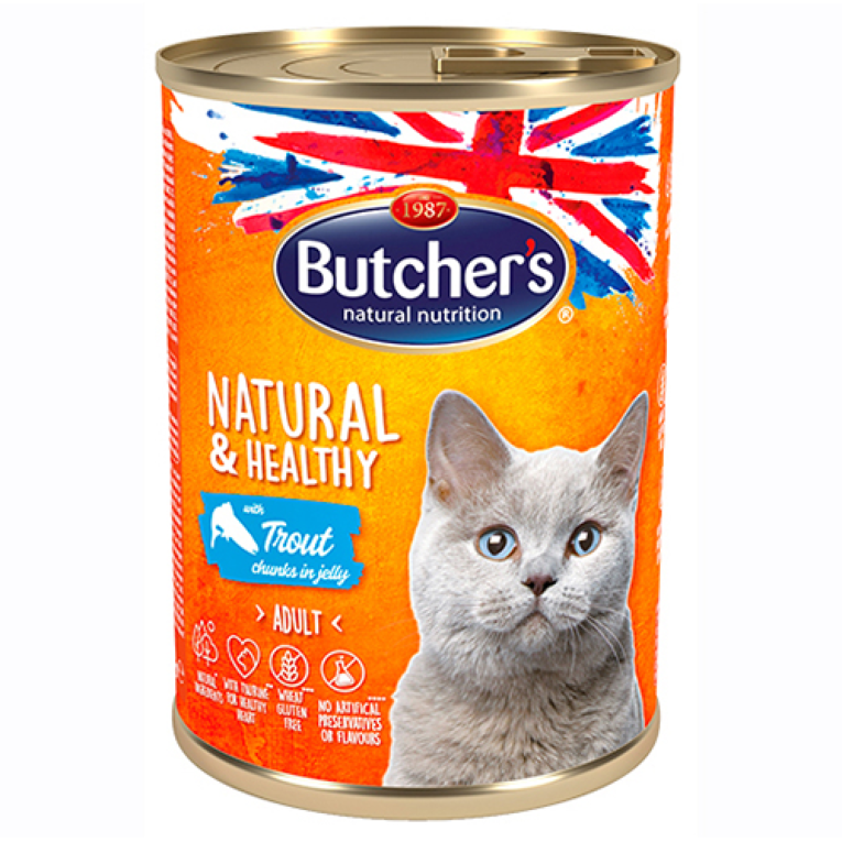 بوتشرز سمك السلمون المرقط للقطط 400 جرام