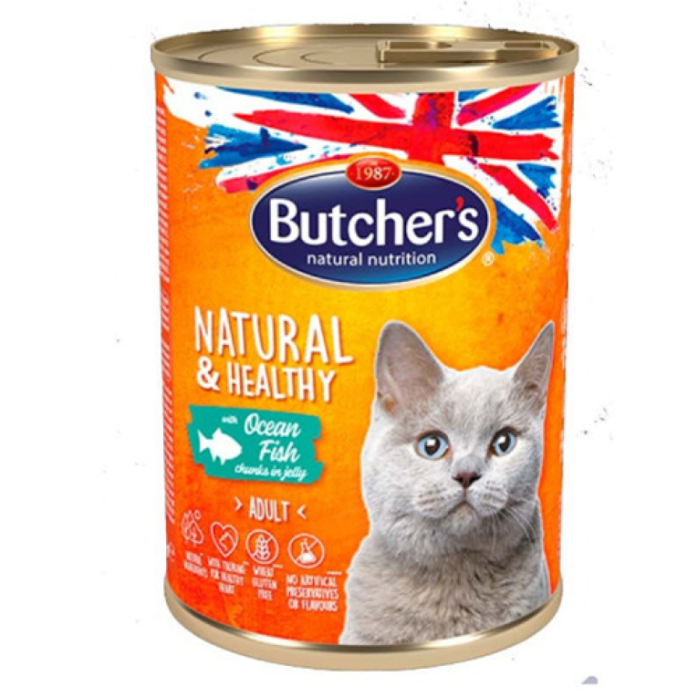 بوتشرز كلاسيك اوشن فود في جيلي ويت اكل للقطط 400 جرام