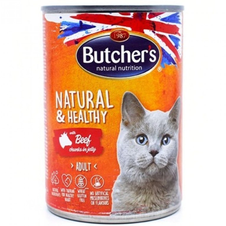 بوتشرز طعام رطب للقطط من بنكهة اللحم 400G