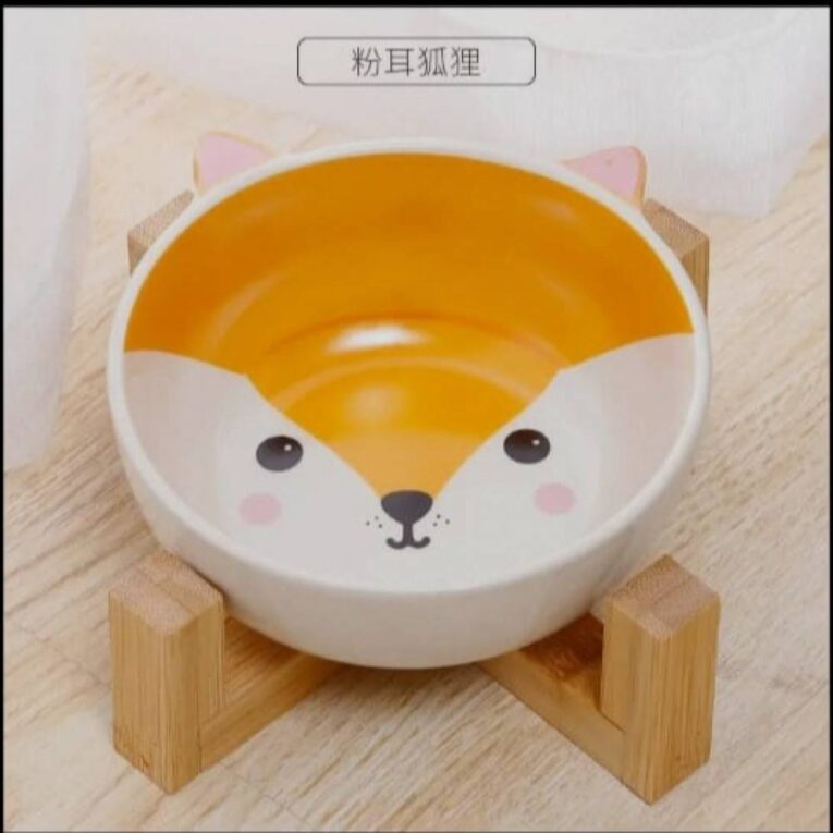 صحن فخار مع قاعده خشب WBCW-140