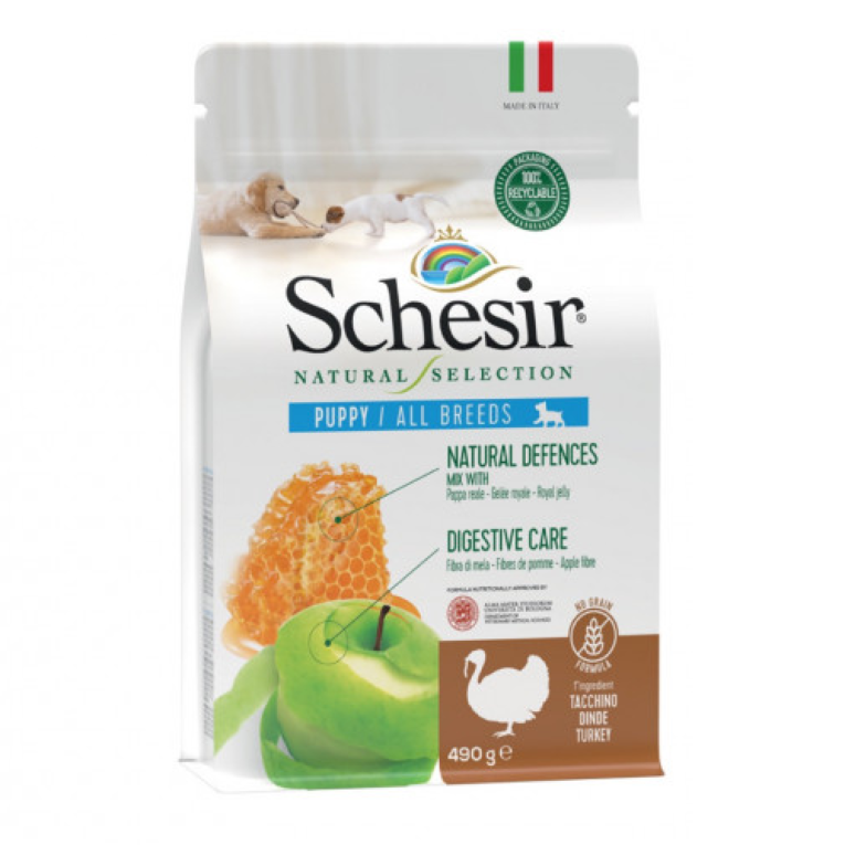 شيزر ناتشوريل سيلكشين طعام جاف للجراء جميع السلالات مع الديك الرومي